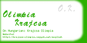 olimpia krajcsa business card